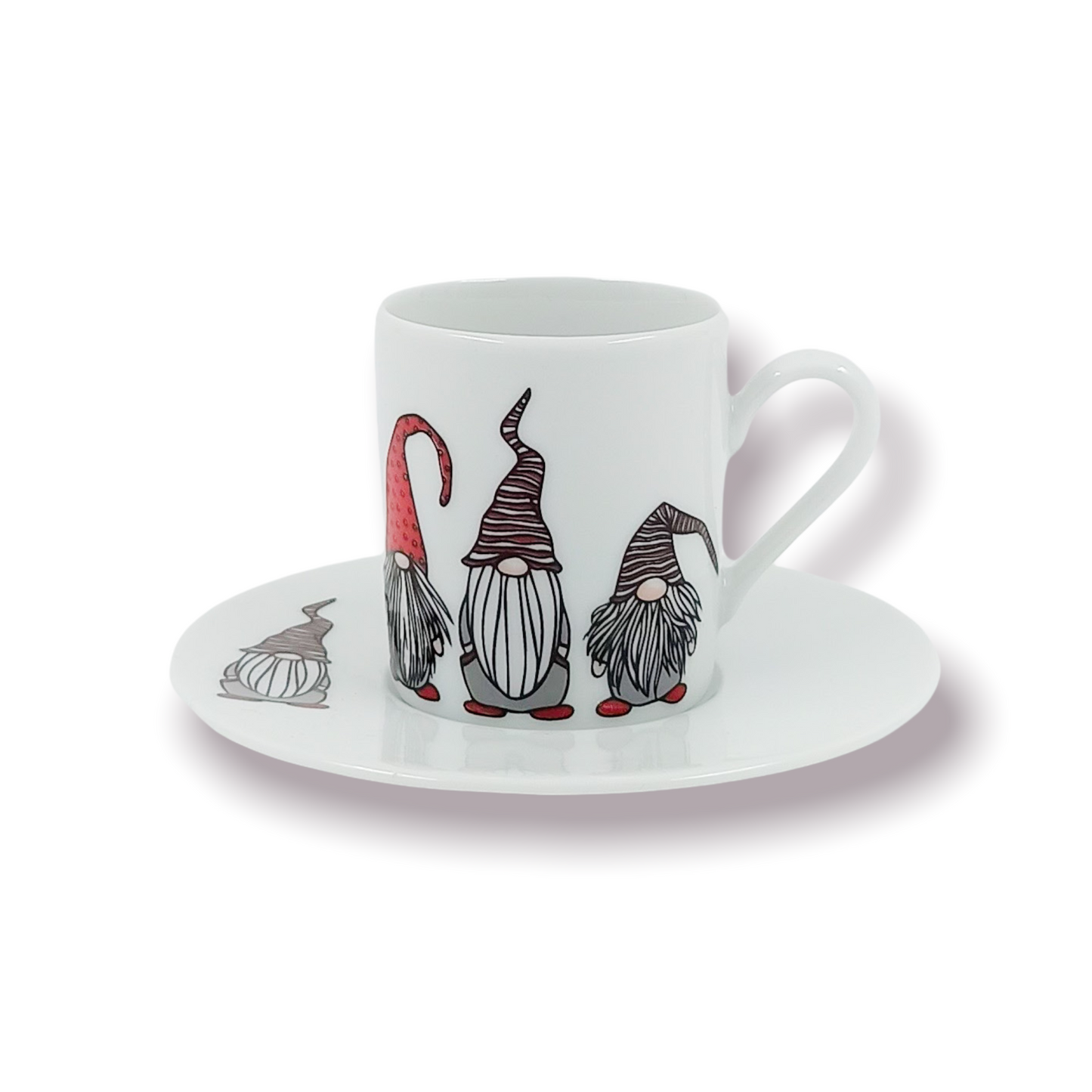 Φλιτζάνι Espresso Christmas Gnomes Νάνοι Ξωτικά / set of 2 (4 τεμ)