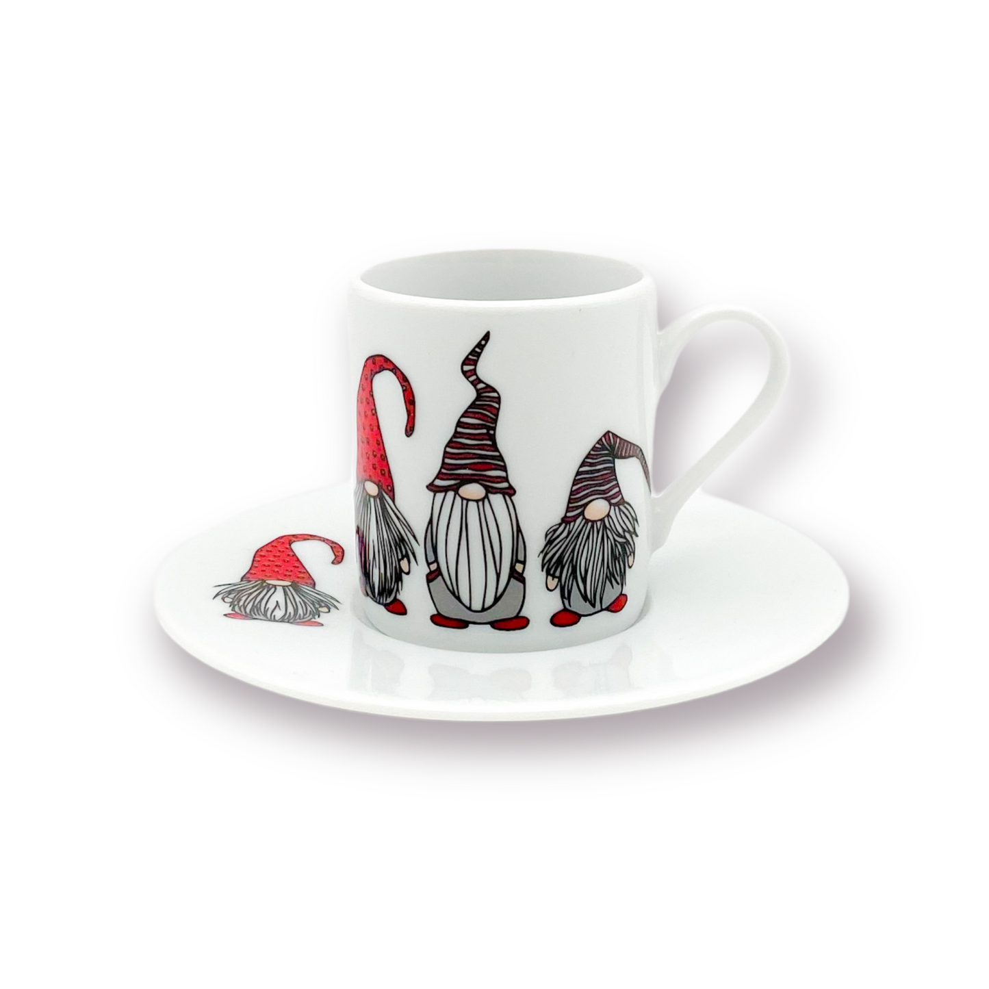 Φλιτζάνι Espresso Christmas Gnomes Νάνοι Ξωτικά / set of 2 (4 τεμ)