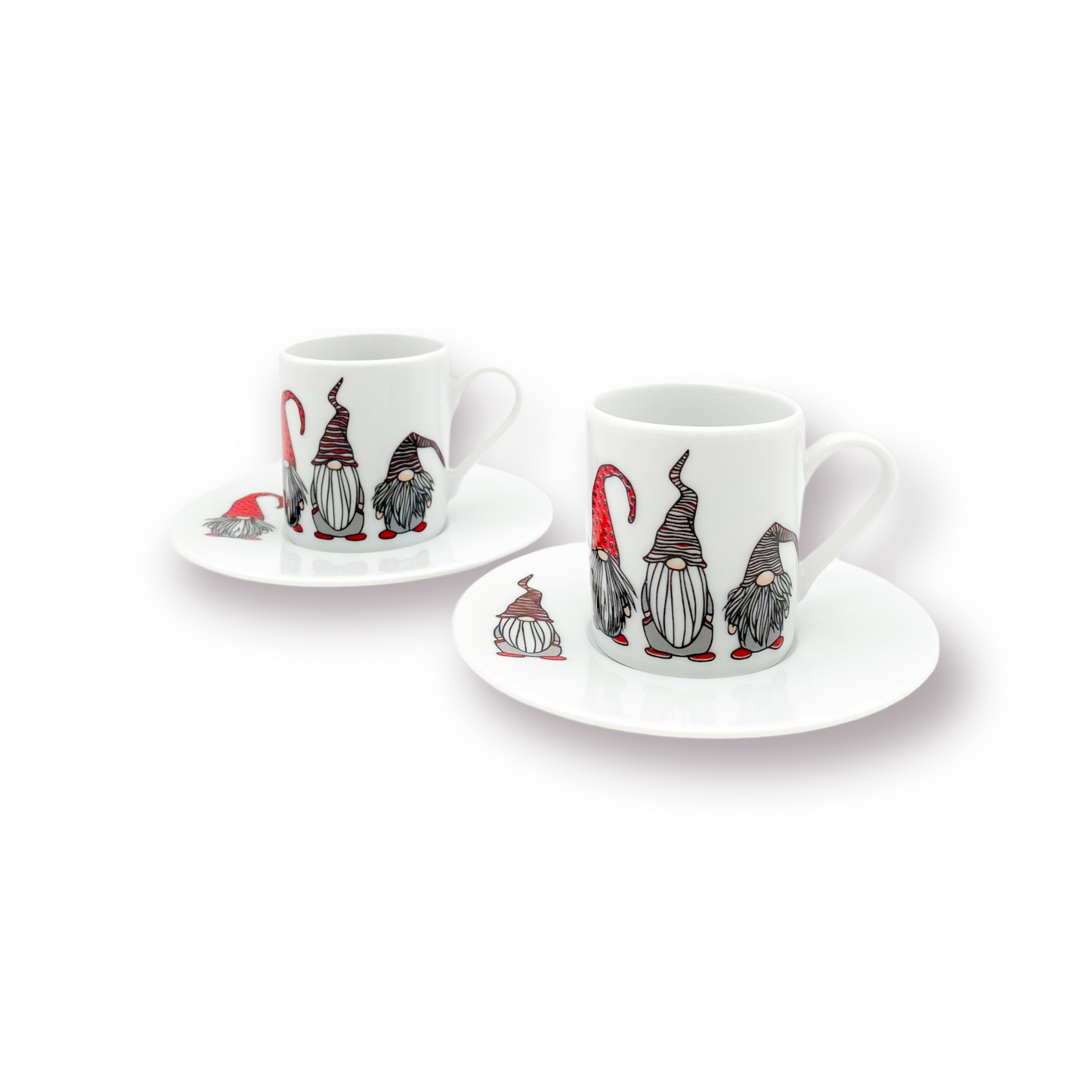 Φλιτζάνι Espresso Christmas Gnomes Νάνοι Ξωτικά / set of 2 (4 τεμ)
