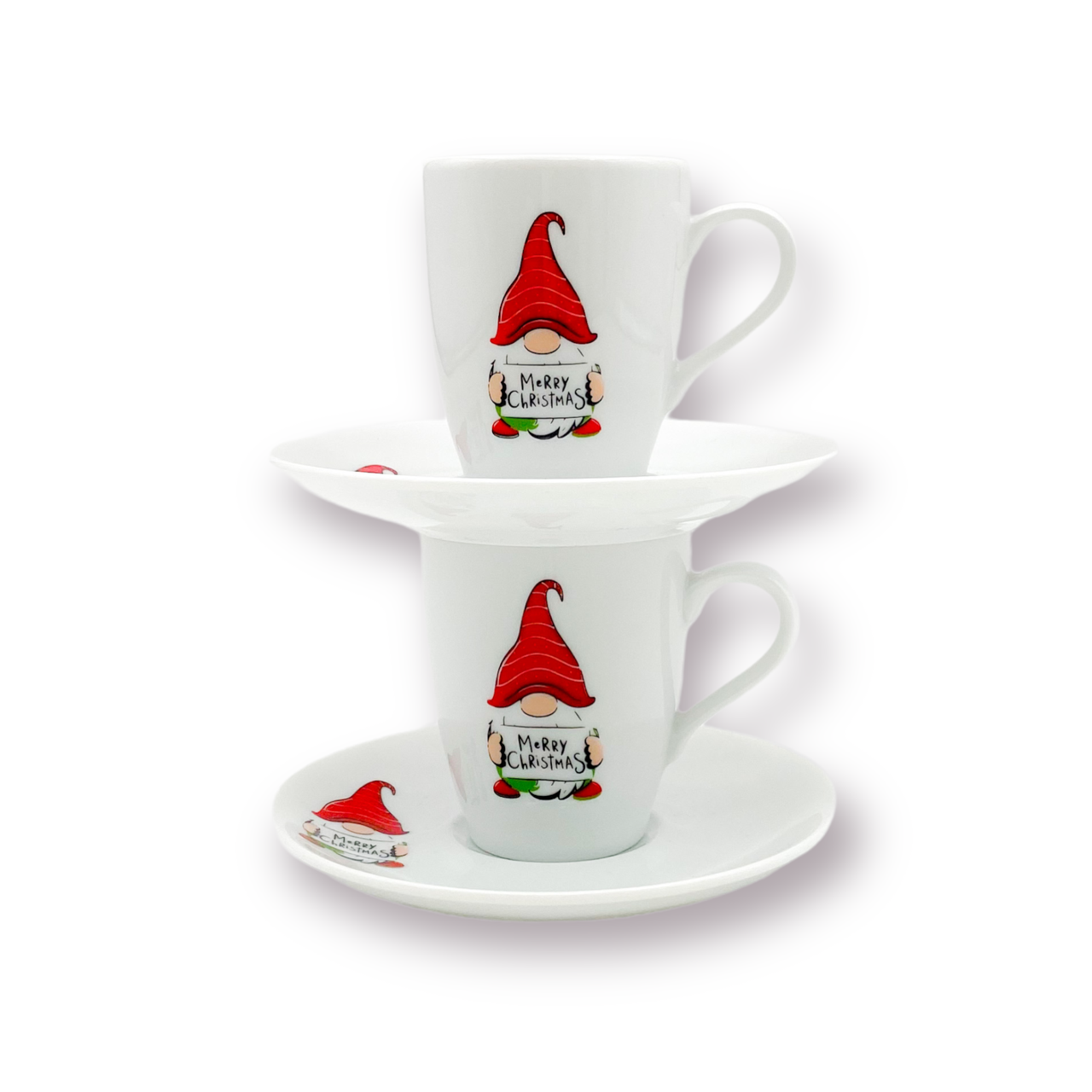 Φλιτζάνι Espresso Christmas Gnome Merry Christmas / set of 2 (4 τεμ)