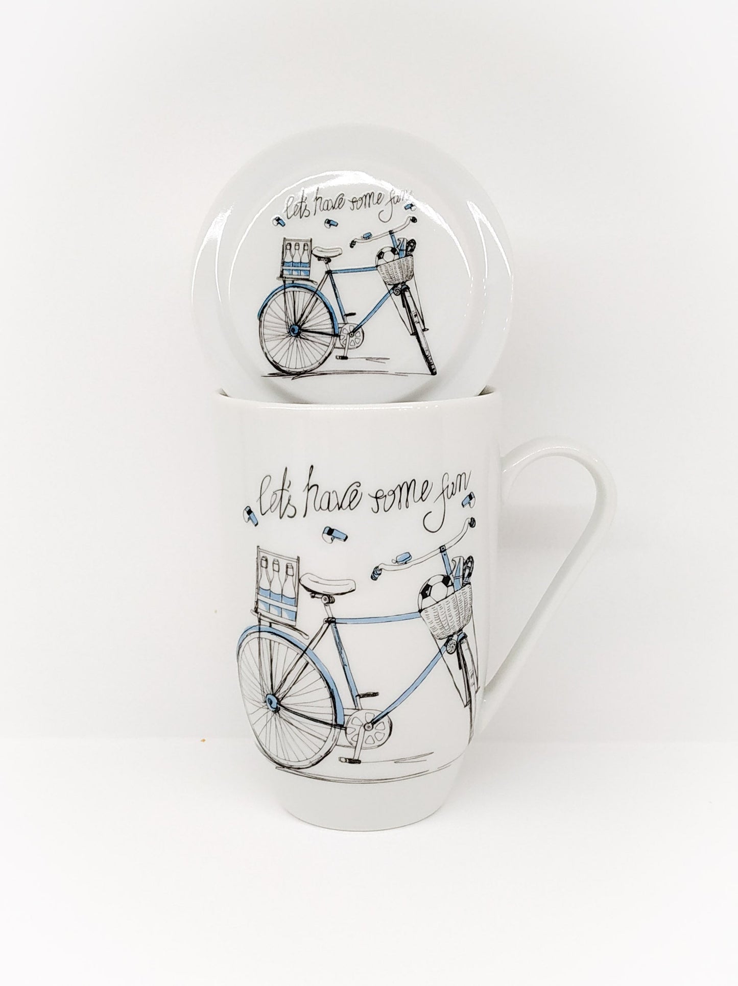 Κούπα για Τσαι με Σουρωτήρι Blue Bike