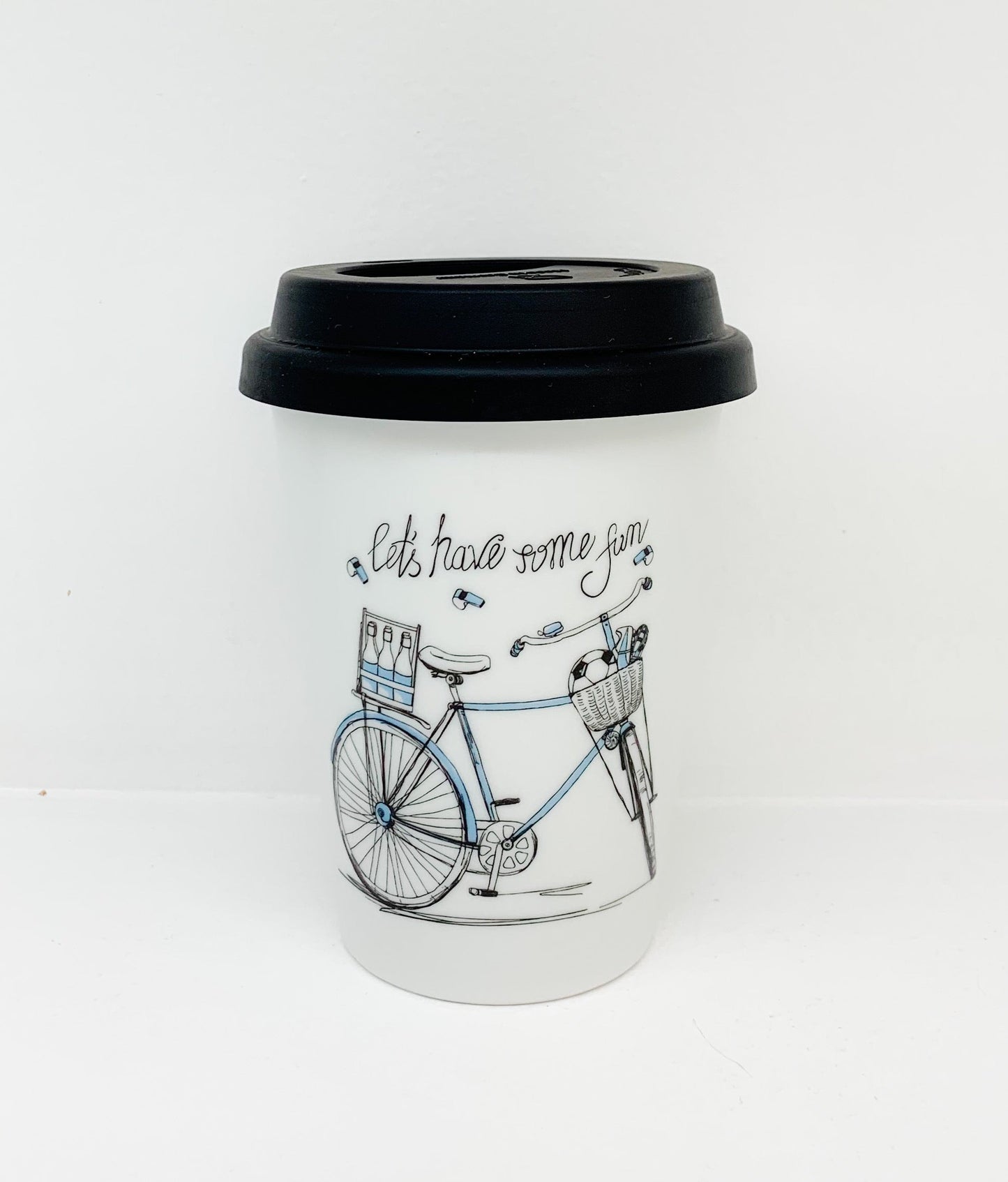 Travel mug one wall Blue Bike