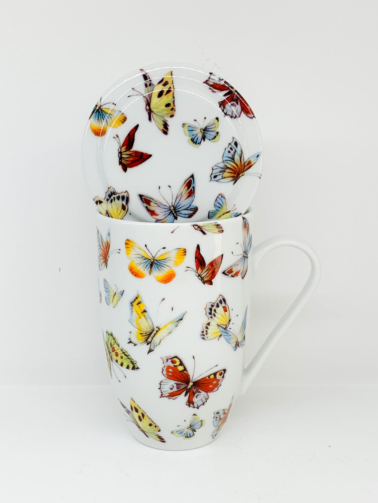 Κούπα για Τσαι με Σουρωτήρι Butterflies Color